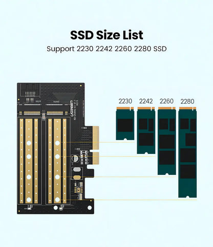 Tarjeta Expansión X 2 M,2 Nvme Pcie 3,0 Ugreen Hasta 4tb