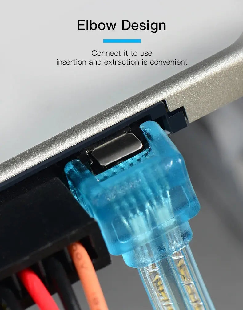 Cable Sata Sata 3,0 Datos Disco Duro Traba Metalica Vention Azul