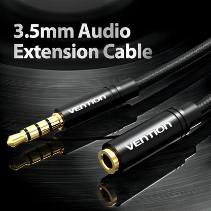 Cable Extensor Audio Auxiliar Plug 3,5 Mm 0,5 Metros Vention