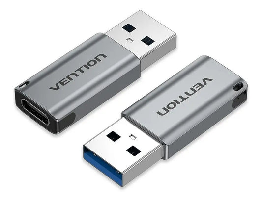 Adaptador Usb 3,0 Macho A Usb C Tipo C Hembra Vention Gris
