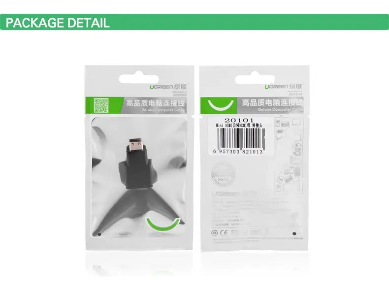 Adaptador Mini Hdmi Macho A Hdmi Hembra 4k Hd Ugreen