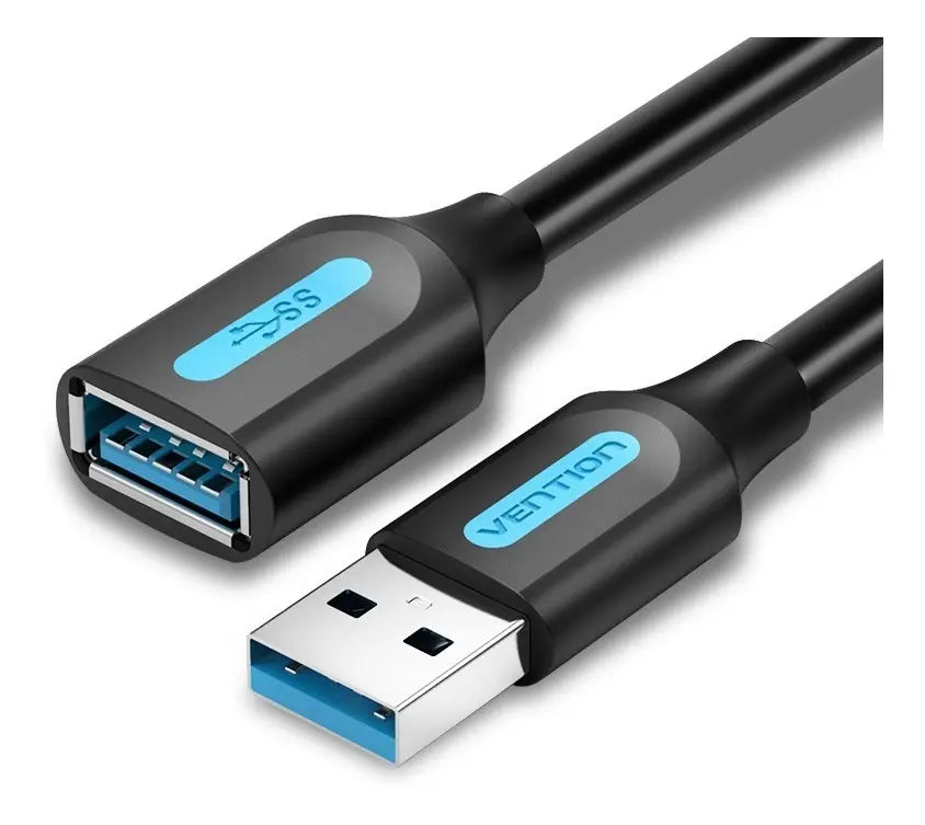 Extensor Usb 3,0 Alargue 1,5 Metros Macho A Hembra Vention Negro