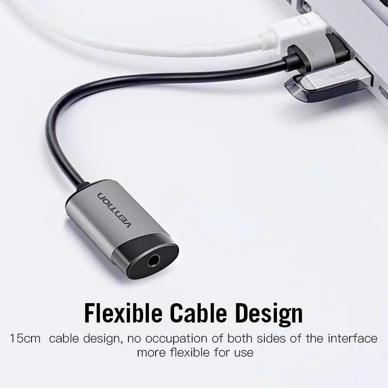 Adaptador Tarjeta Sonido Externo Usb Audio Microfono Vention