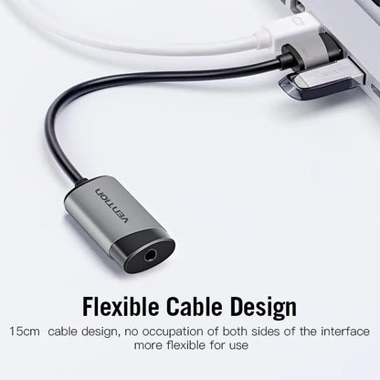 Adaptador Tarjeta Sonido Externo Usb Audio Microfono Vention