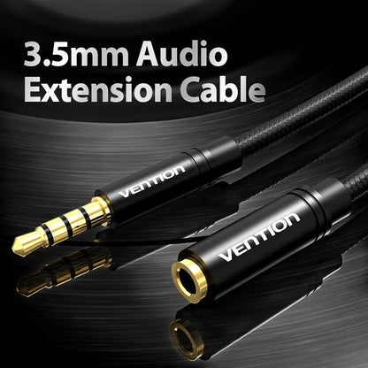 Cable Extensor Audio Auxiliar Plug 3,5 Mm 5 Metros Vention