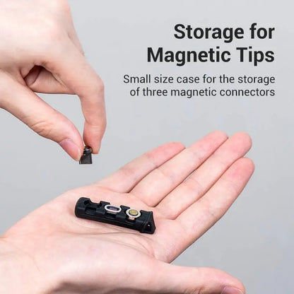 Porta Ficha De Cable Magnetico Usb-c Y Lightning Vention Negro