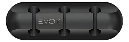 Organizador De 3 Cables Escritorio Con Adhesivo Evox Negro