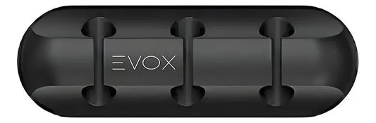 Organizador De 3 Cables Escritorio Con Adhesivo Evox Negro