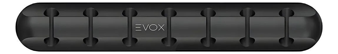 Organizador De 7 Cables Escritorio Con Adhesivo Evox Negro