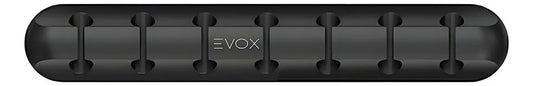 Organizador De 7 Cables Escritorio Con Adhesivo Evox Negro