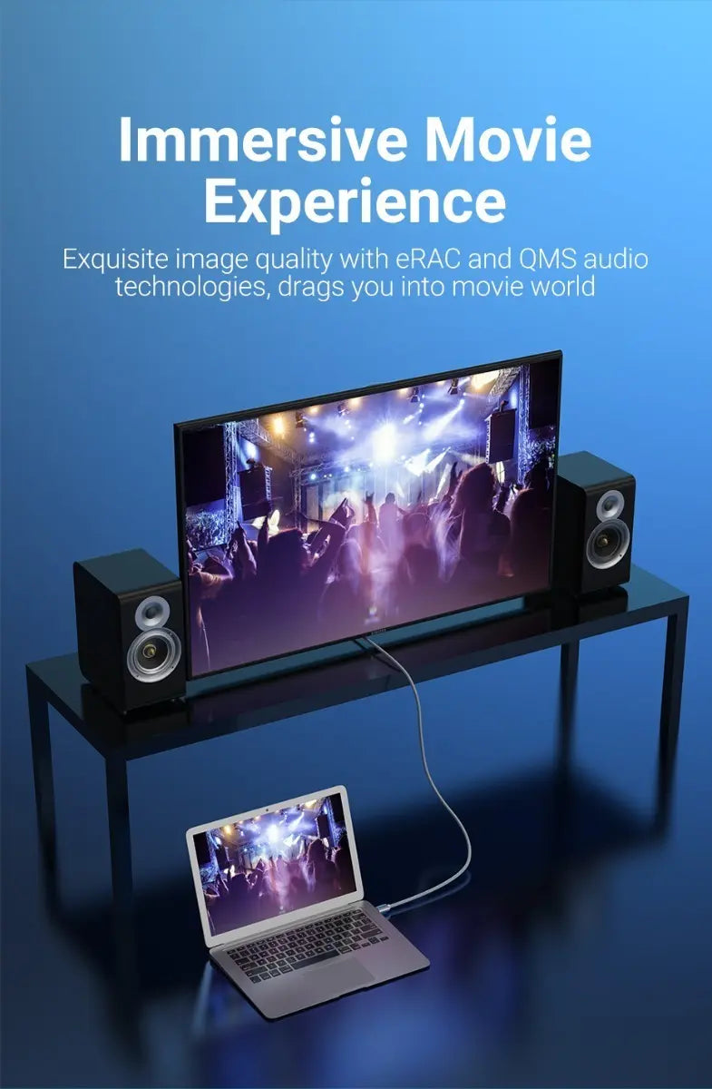 Cable Trenzado Hdmi 2,1 8k 60hz Hdr 3d 48gbps 3 M Vention
