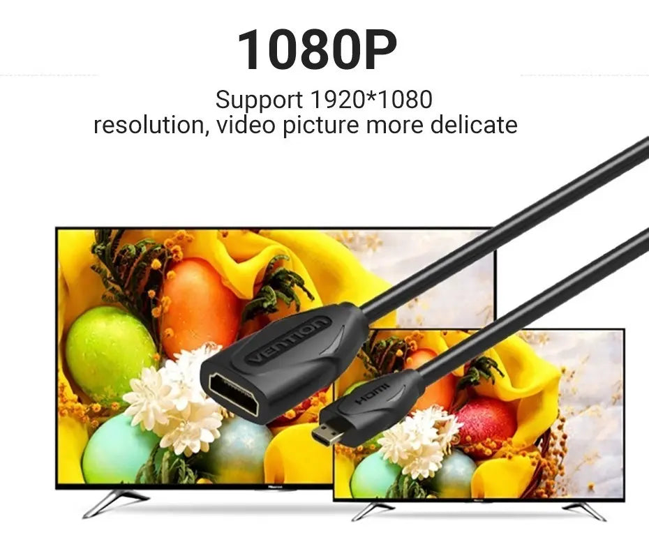Cable Extensor Hdmi Hembra A Micro Hdmi Macho 1 M Vention