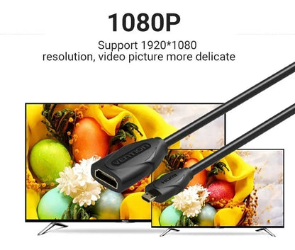 Cable Extensor Hdmi Hembra A Micro Hdmi Macho 1 M Vention