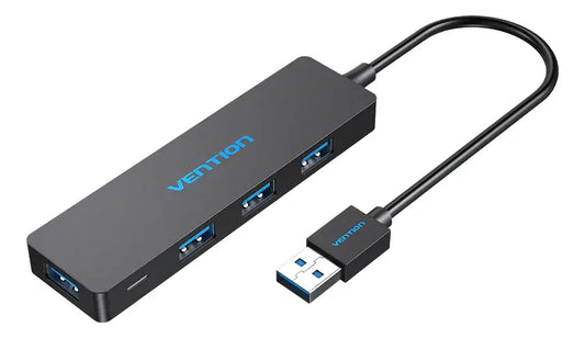 Hub Adaptador Multipuerto 4 En 1 Usb 3,0 Vention Negro