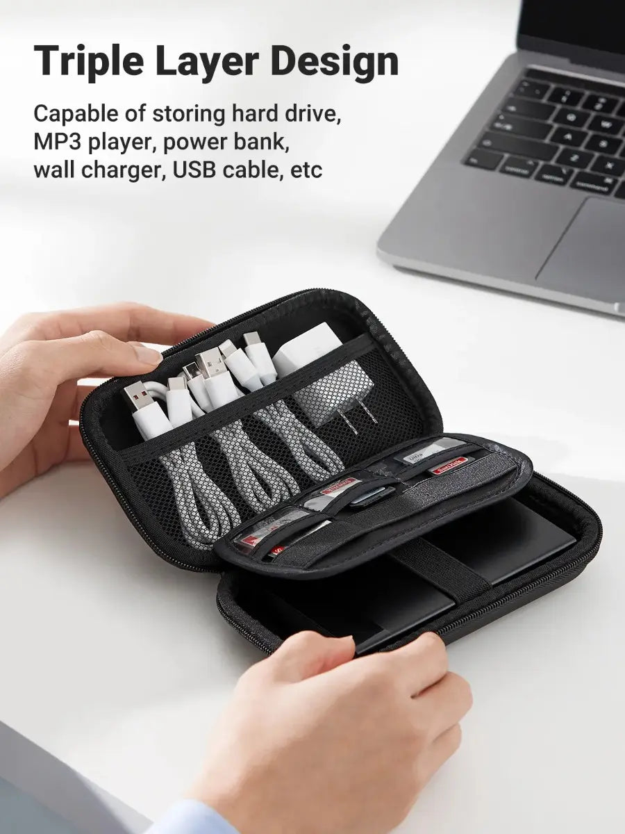 Estuche Portatil Para Disco Duro Externo Cables 2,5 Ugreen