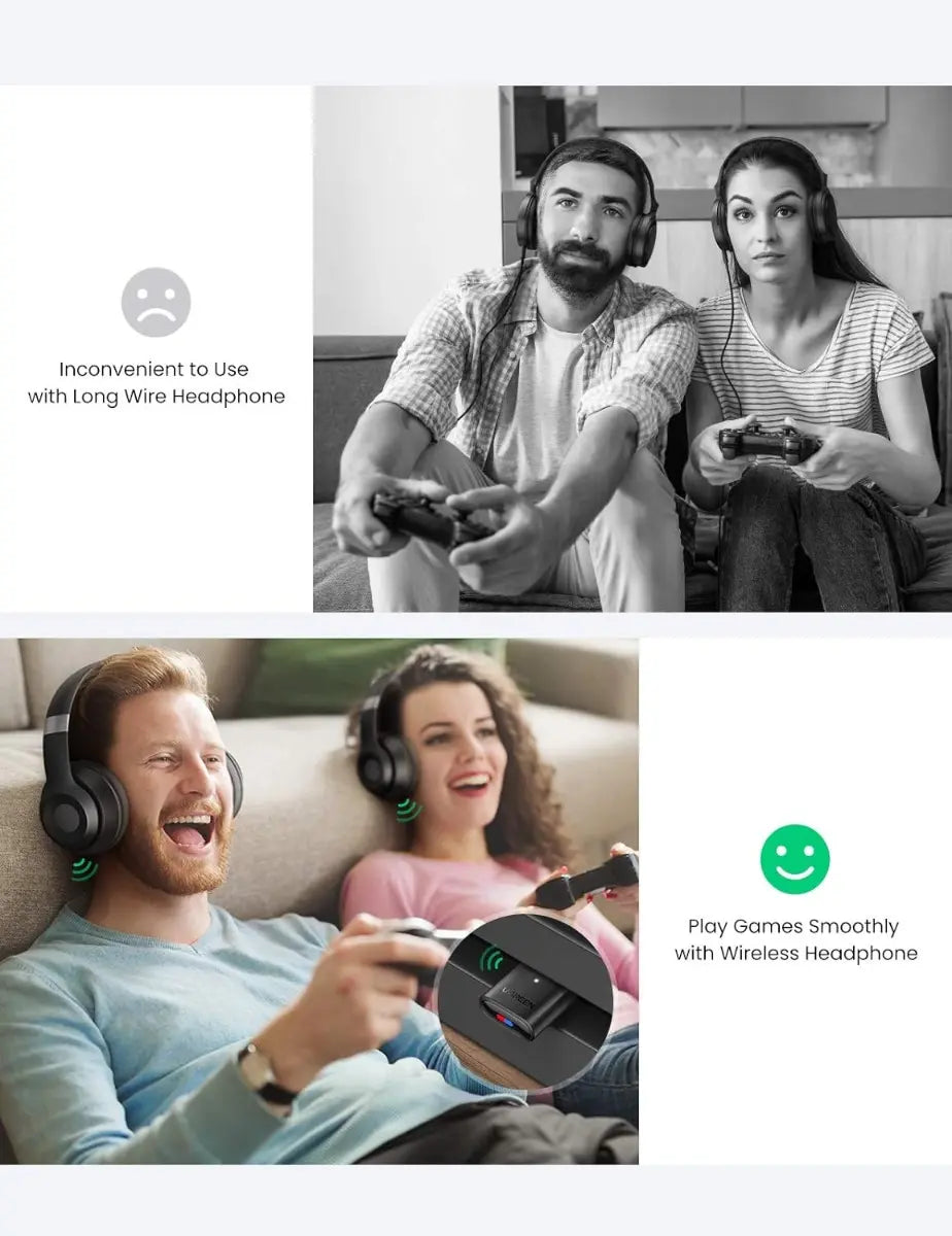 Receptor Transmisor Bluetooth 5,0 Usb Celular Ps4 Ps5 Ugreen
