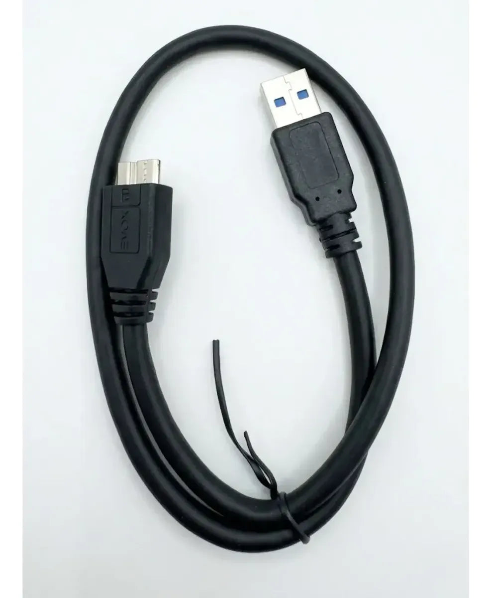 Cable Usb 3,0 A Micro B Evox 50 Cm Pc Disco Rigido Externo Negro