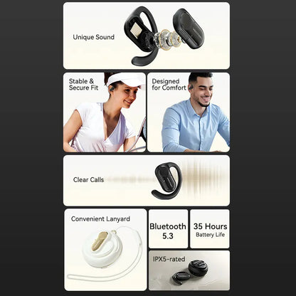 Auriculares Bluetooth Vention Open Ear Ipx5 Deportivo 35 Hs