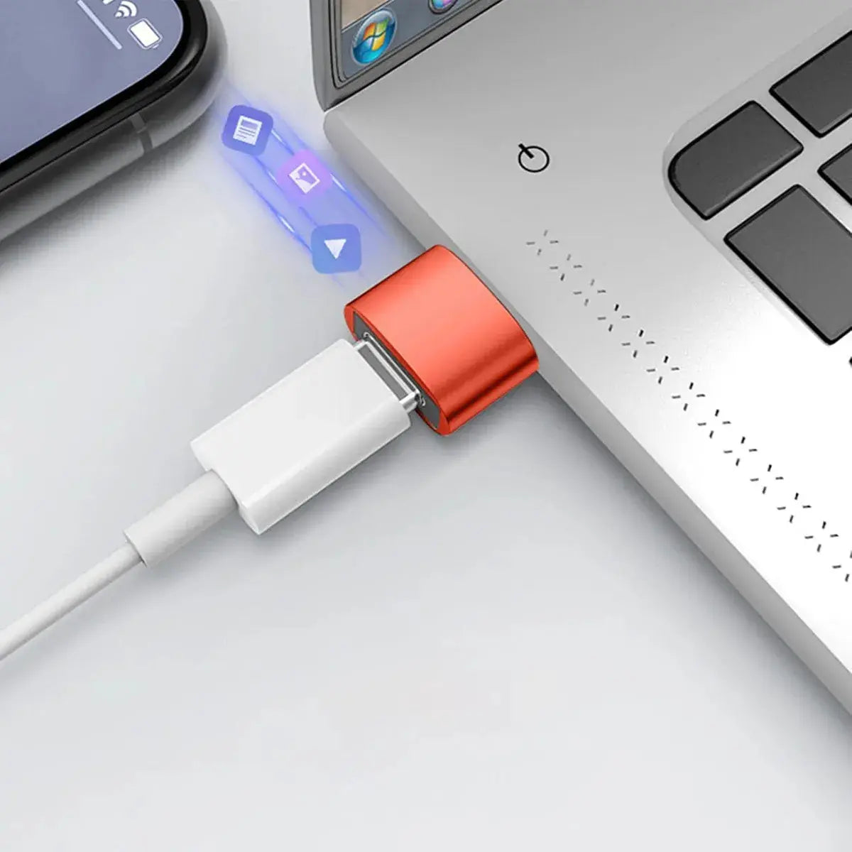 Mini Adaptador Evox Usb Tipo C Hembra A Usb 2,0 Macho Negro