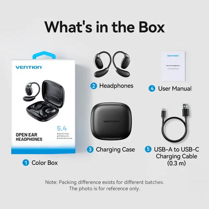Auriculares Inalambricos Bluetooth 5,4 Open-ear Vention Negro