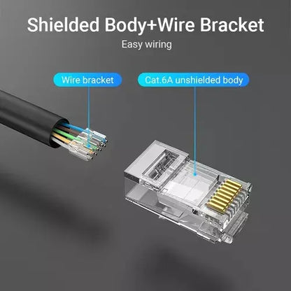 Ficha Red Plug Rj45 Cat6 Modular Utp X10 Vention