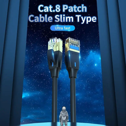 Cable De Red Cat8 Fino 5 M Patch Cord Sftp Rj45 Vention