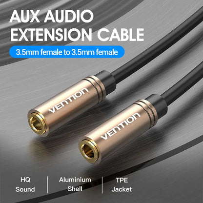 Adaptador Audio Plug 3,5 Hembra A Hembra 0,30 Metros Vention