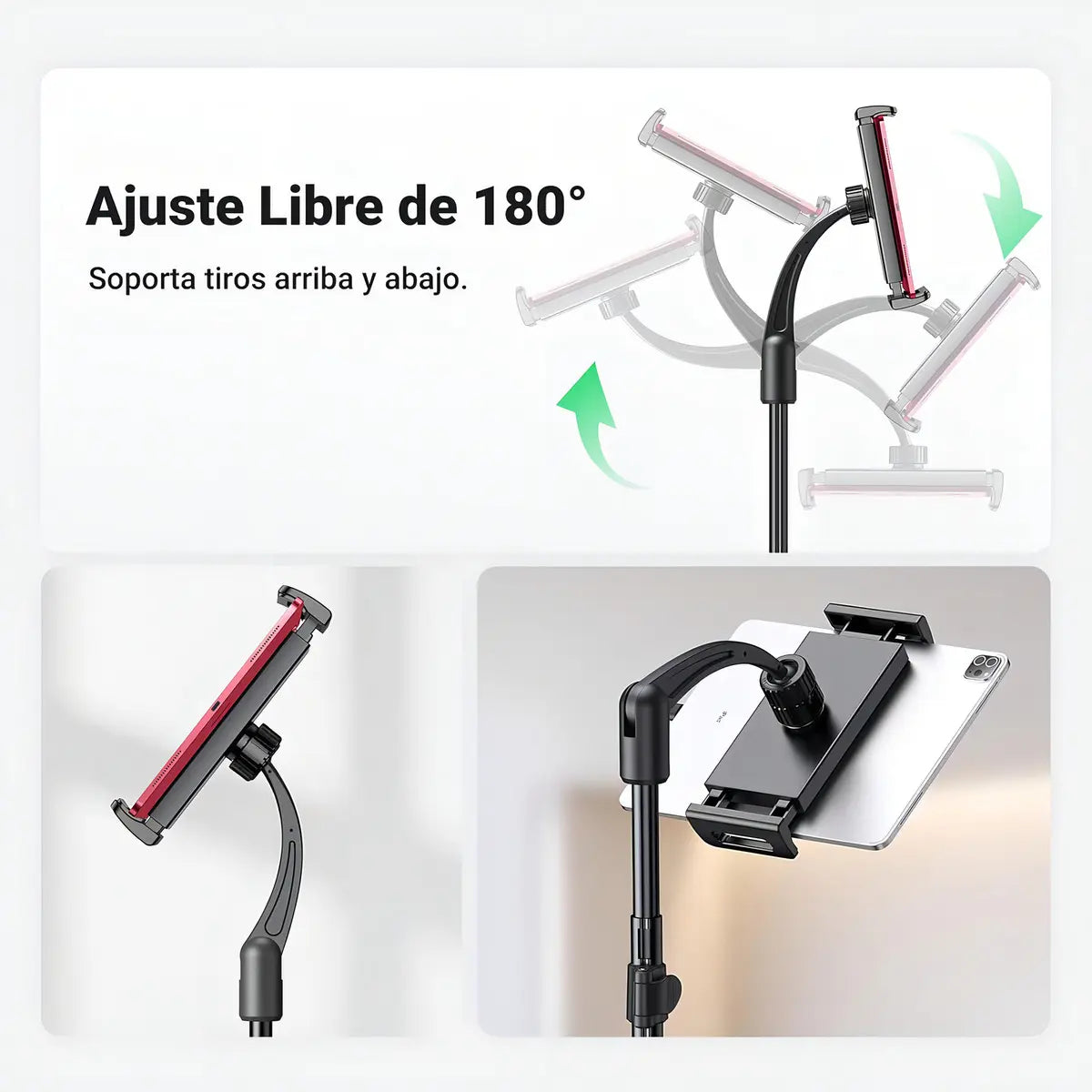 Soporte Tripode 2 En 1 Para Tablet Celular 170cm 360° Ugreen Negro