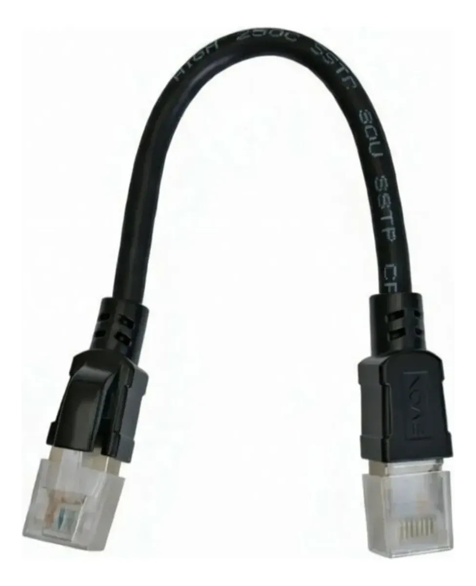 Cable De Red Evox Cat6a 50 Cm Negro Patch Cord Rj45 Internet
