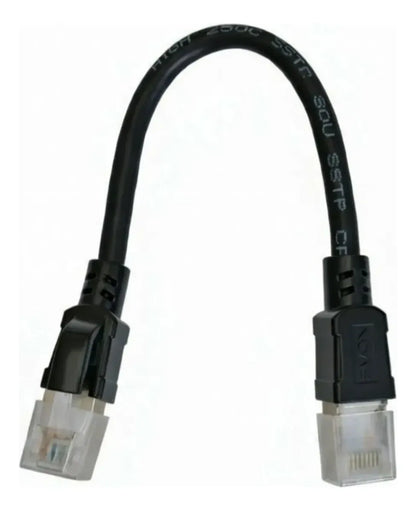 Cable De Red Evox Cat6a 50 Cm Negro Patch Cord Rj45 Internet