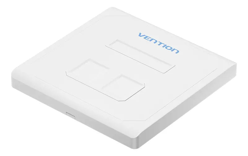 Faceplate 2 Puertos Keystone Tapa Bastidor Rj45 Vention Blanco