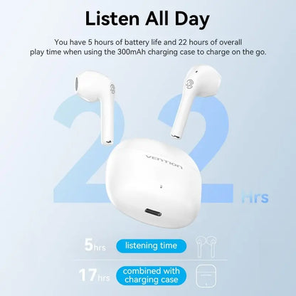 Auriculares Inalambricos Bluetooth 5,3 Ipx4 Elf E02 Vention