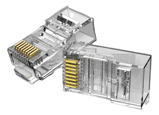 Ficha Red Plug Rj45 Cat 5e Modular Transparente X100 Vention