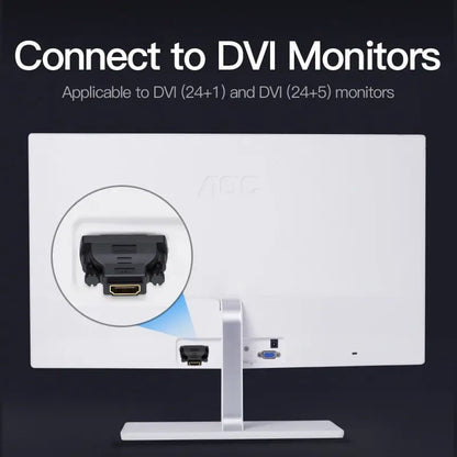 Adaptador Premium Dvi (24+1) Macho A Hdmi Hembra - Vention