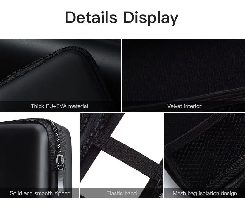 Estuche Portatil Para Disco Duro Externo Power Bank Vention Negro
