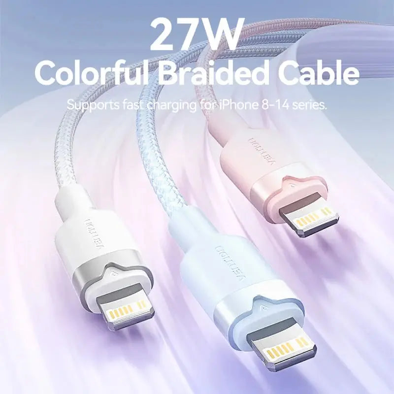 Cable Para iPhone A Usb C Vention 1 Metro Trenzado Premium
