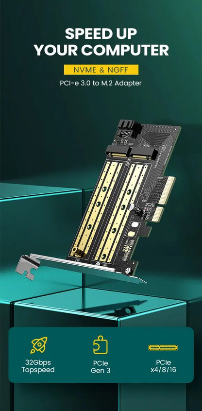 Tarjeta Expansión X 2 M,2 Nvme Pcie 3,0 Ugreen Hasta 4tb