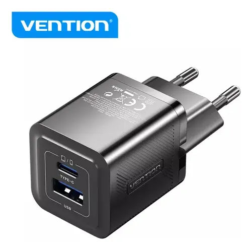 Cargador De Pared Carga Rapida Usb Y Usb-c 30w Vention
