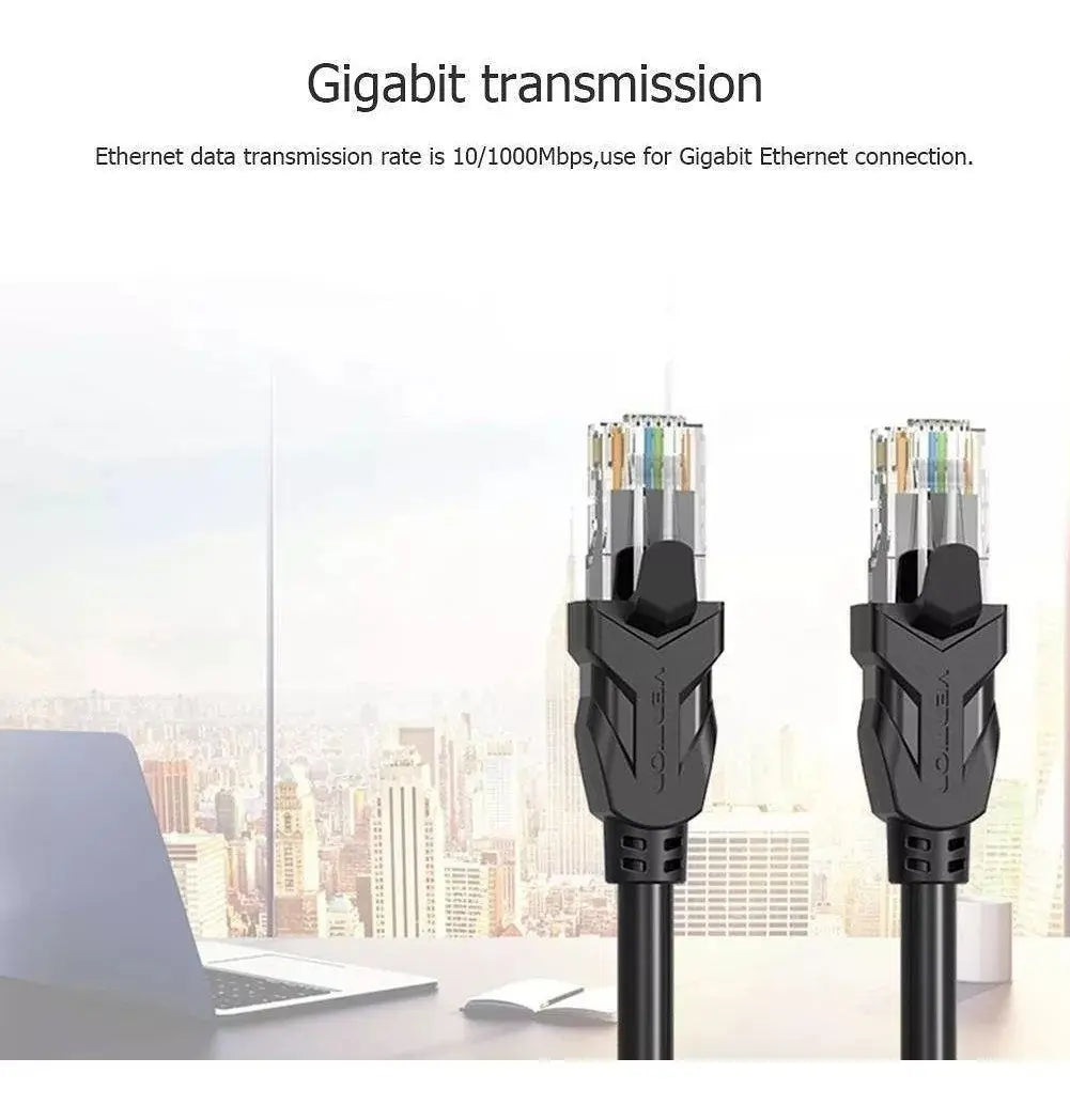 Cable Patchcord Cat 6 Vention Original 3 Metros Ethernet Gigabit Calidad,-