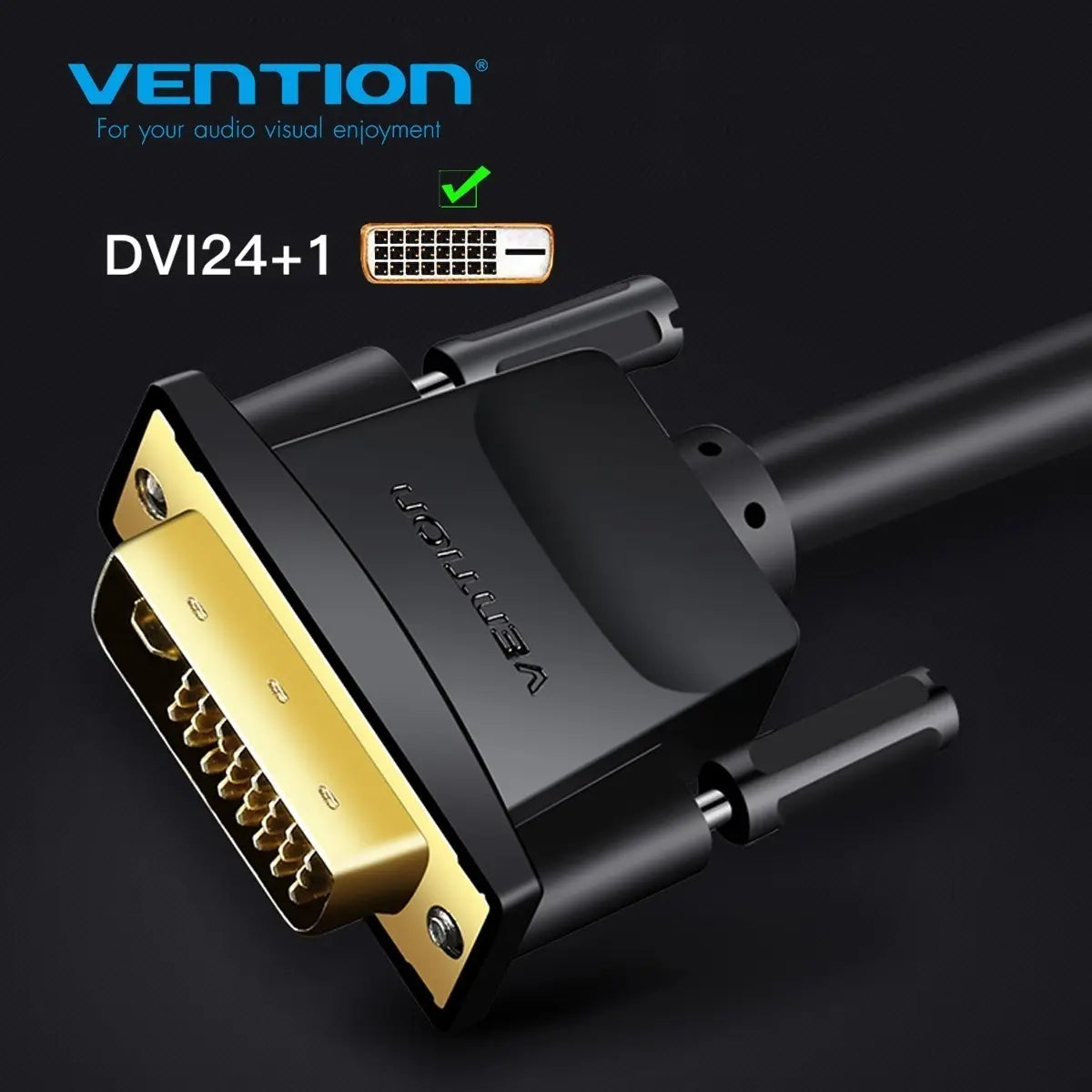 Cable Premium Dvi Macho A Dvi Macho 24+1 2 Metros - Vention
