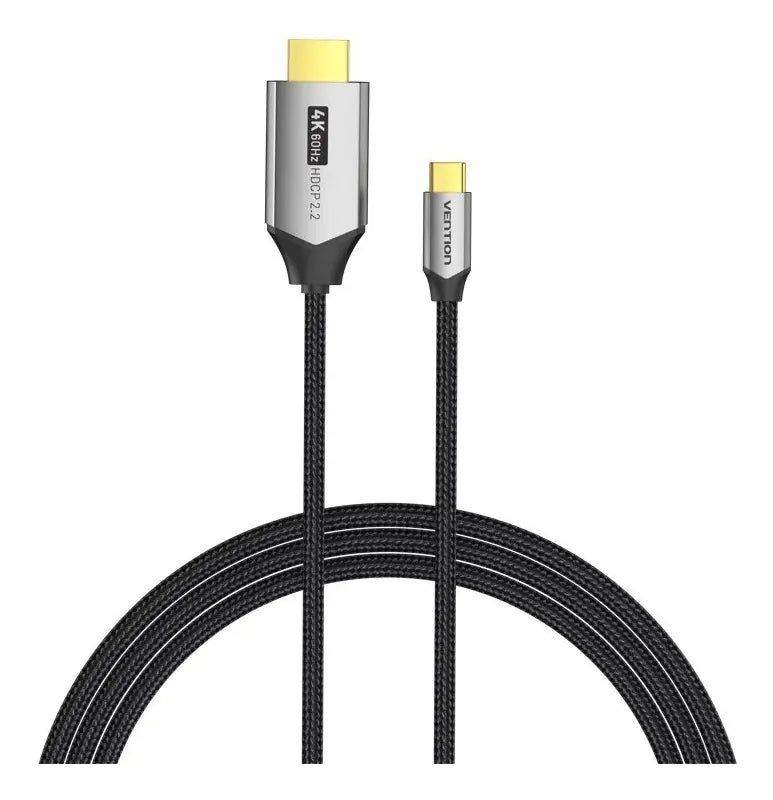 Cable Adaptador Usb C A Hdmi 2m Trenzado 4k 60hz Vention Negro