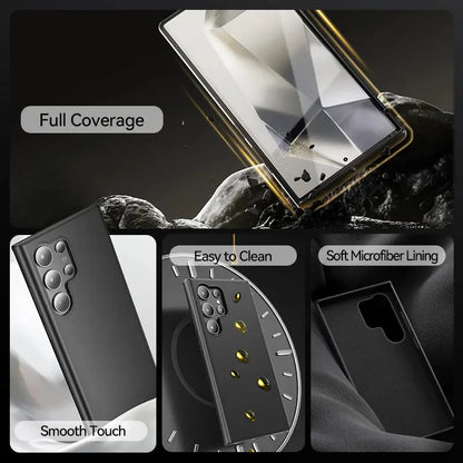 Funda Para Samsung Galaxy S24 + Ultra Silicona Negra Vention