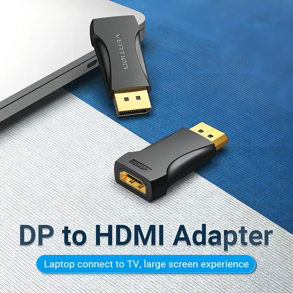 Adaptador Display Port A Hdmi Hembra 1080p Ficha Vention Negro