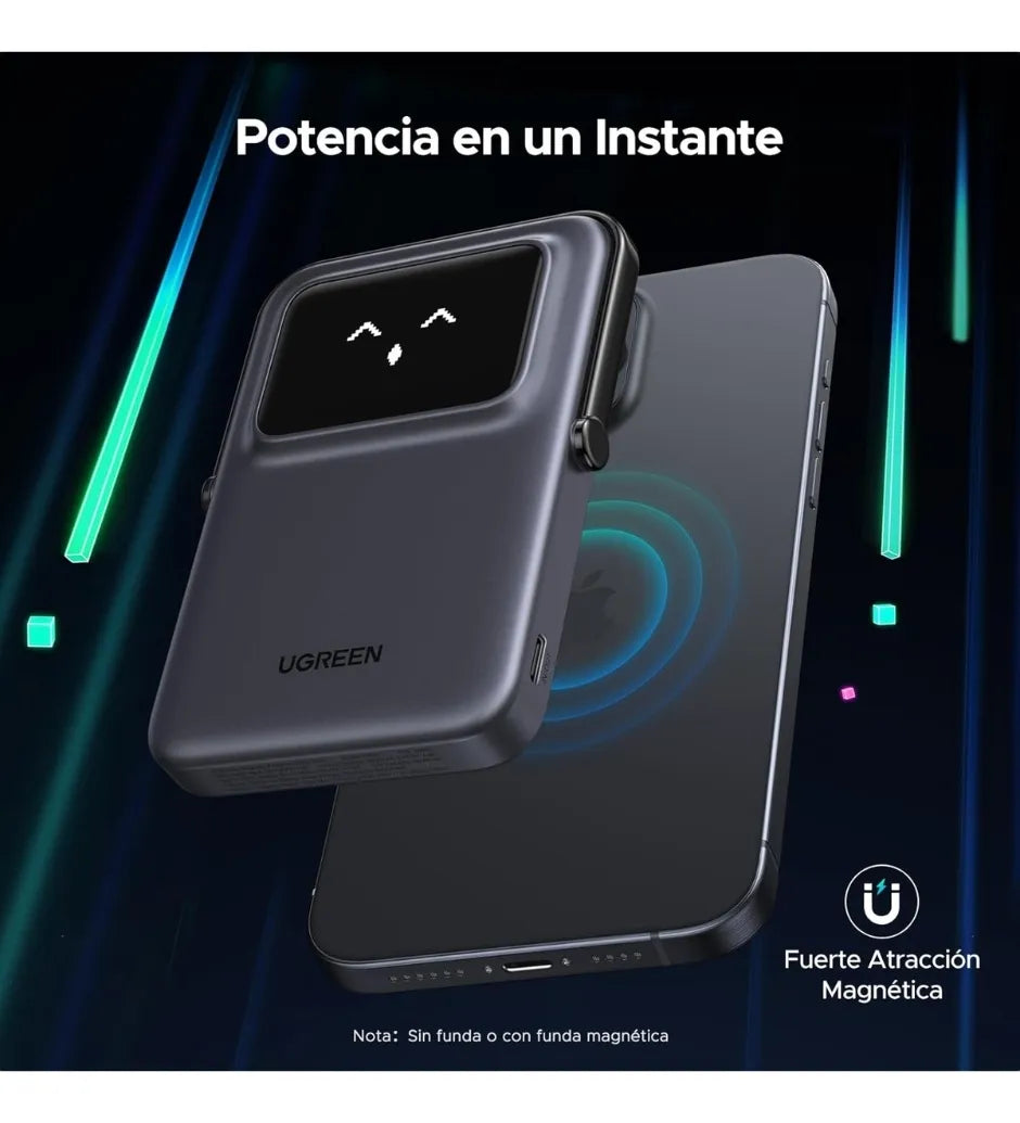 Power Bank Magnetico Cargador Portatil Usb C 5000mah Ugreen Gris