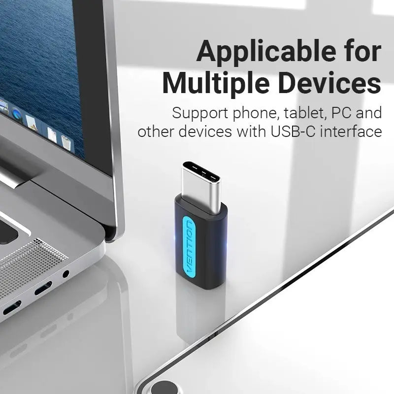 Adaptador Usb C Macho A Micro Usb Hembra Vention Negro