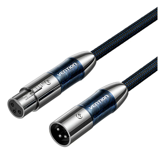 Cable Xlr Macho Hembra Canon Vention 3 Metros Hifi Microfono