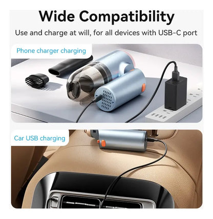 Aspiradora Para Auto Con Accesorios Inalambrica Usb Vention