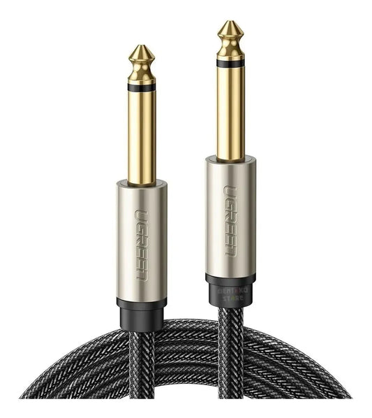 Cable Audio Plug Aux 6,5mm Estereo Gris 2m Trenzado Ugreen