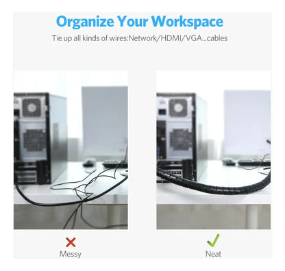 Organizador De Cables Helicoidal Espiral 25mm 1,5m Ugreen