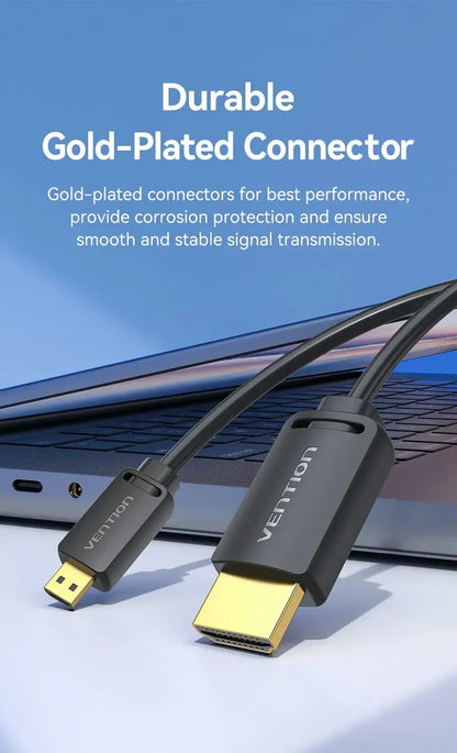 Cable Premium Micro Hdmi A Hdmi 2,0 4k Hdr 3 Metros Vention